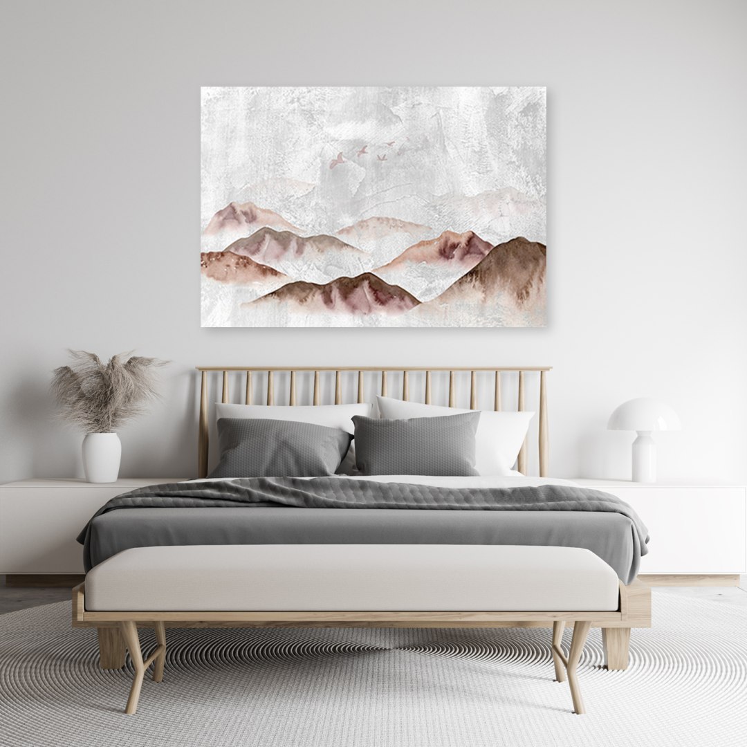 Emaga Obraz na płótnie, Ptaki nad górami - 120x80